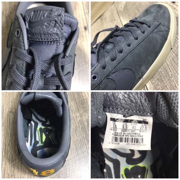 Nike SB Zoom Blazer Low QS Dark Grey M AUTHENTIC - Picture 8 of 8